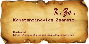Konstantinovics Zsanett névjegykártya